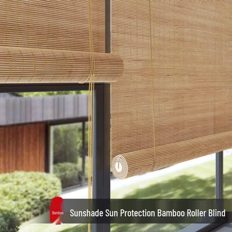 Punch-Free Japanese Style Bamboo Roller Blind