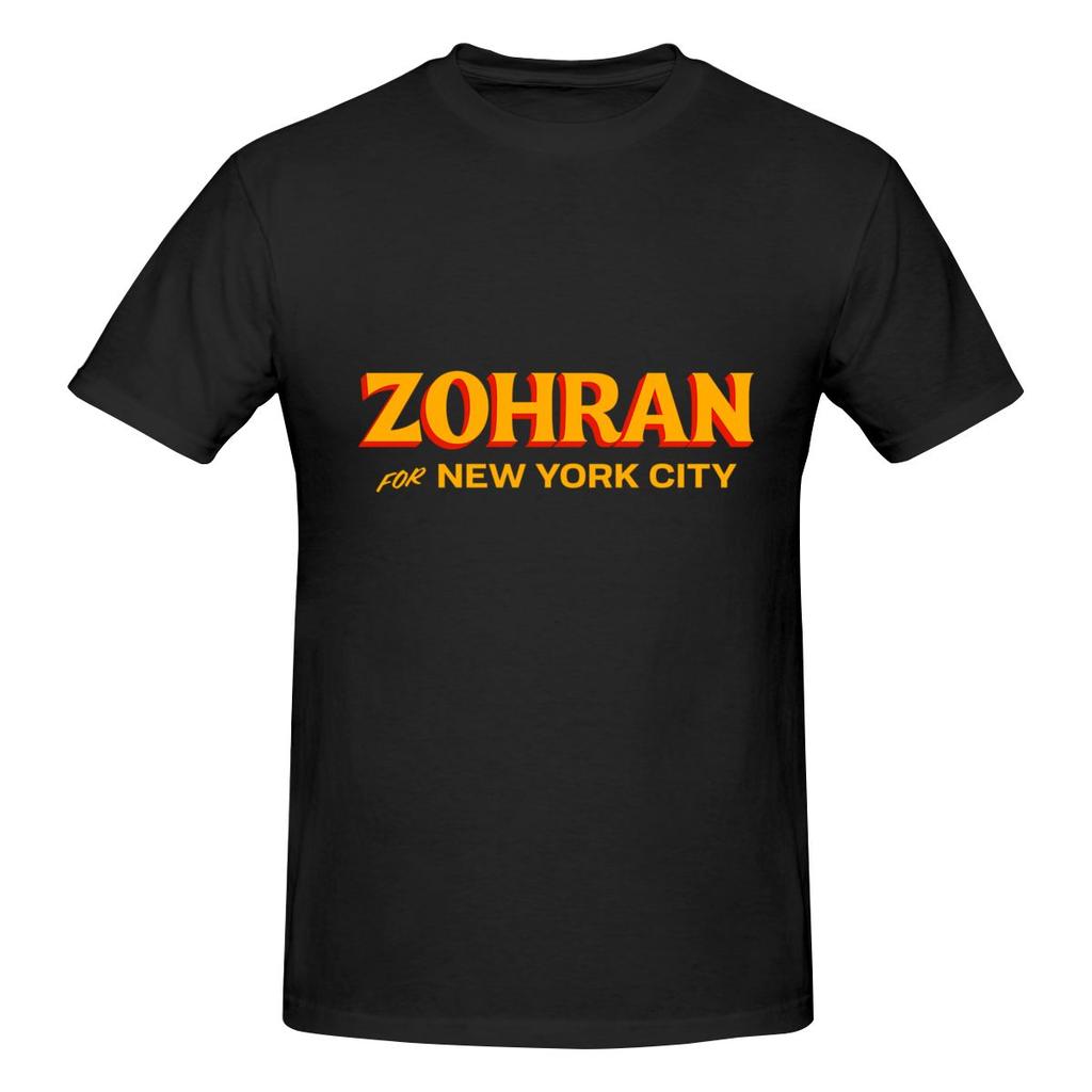 Zohran Für New York City Literarisches T-Shirt Urban Casual Faderesistentes Baumwoll-T-Shirt