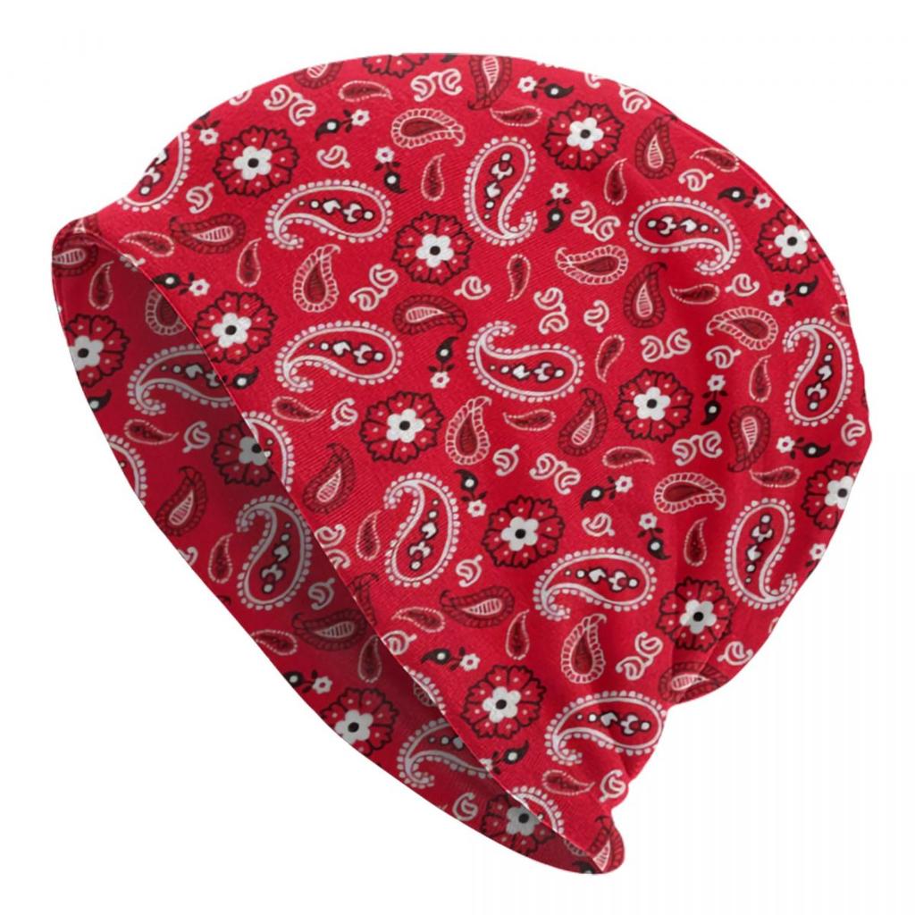 Custom Ethnic Bohemia Style Paisley Bandana Skullies Beanies Caps Streetwear Winter Warm Knitting Hat Adult Unisex Bonnet Hats