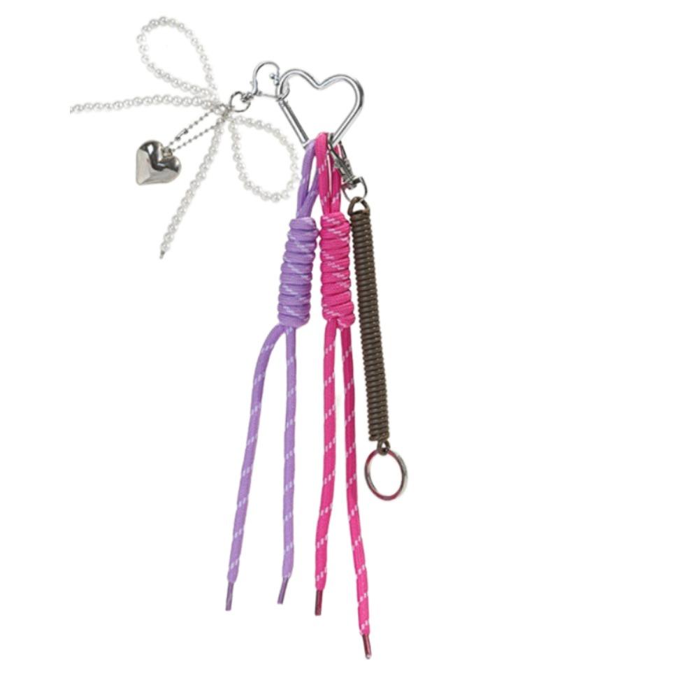 

Y2k Любовное Сердце Подвеска для Рюкзака Бусина 3D Бантик Брелок Модная Сумка Кошелек Декор Подарок Rose Red&Purple