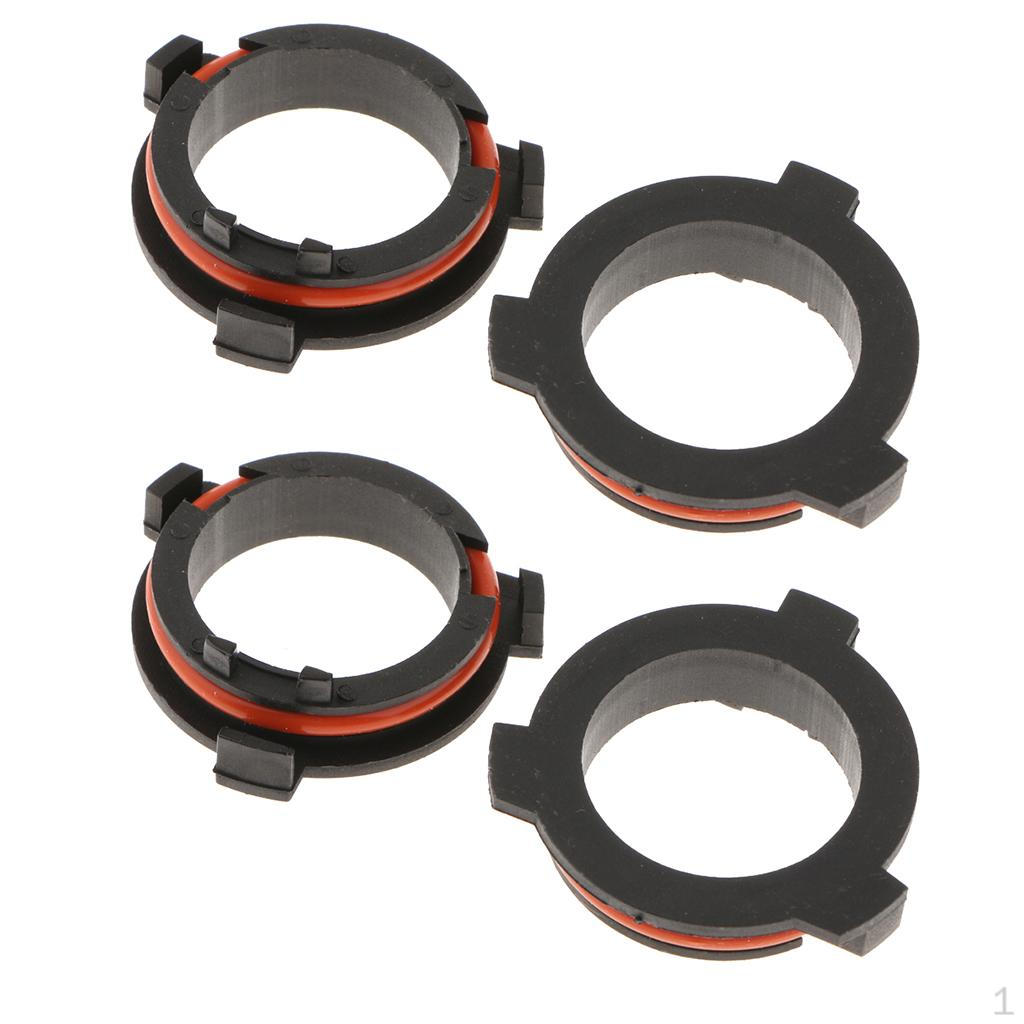 2 Pair LED Bulb Headlight Holder Conversion For Vauxhall