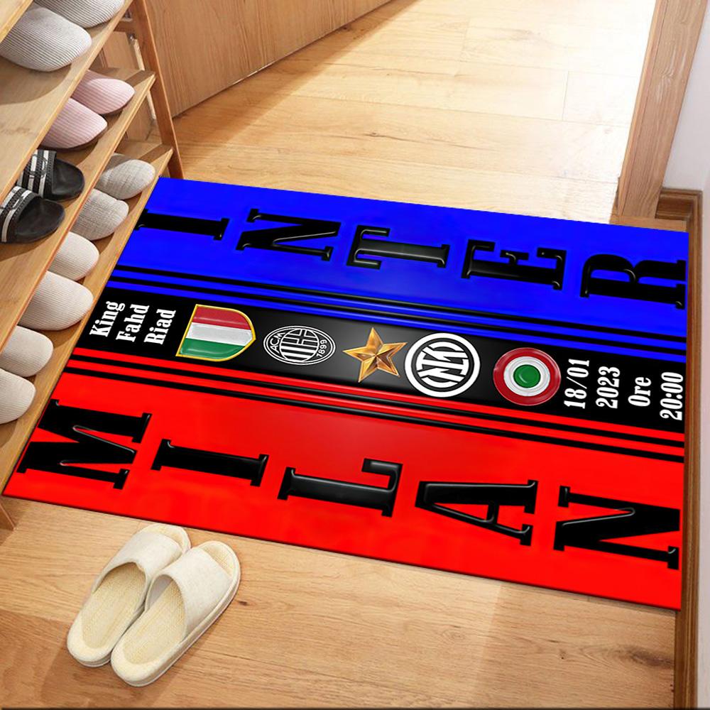Inter Milan Area Rug Design For Game Room Dining Room Balcony Living Rooms Antislip Rug Office Home Decor Perfect Gift For Womenmen