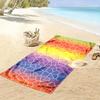 Rainbow Mosaic Beach Towel Beach Towel Quick-drying for Travel Outdoor Sports Jogging Beach and Swimming