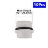 Garden Water Pipe End Connector Plastic and Stainless Steel 1/2'' 3/4'' 1'' Male/Female Thread End Cap PVC Tube Sealing Fittings
