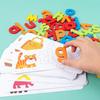 Holzpuzzle für Kinder Cartoon-Tier See & Spell Lernspielzeug Alphabet Lernwörter & Buchstabenspiele Geschenk für Kinder Spielzeug
