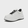 Tata Women's White Whale Sneakers, Thick Sole, Lace-Up