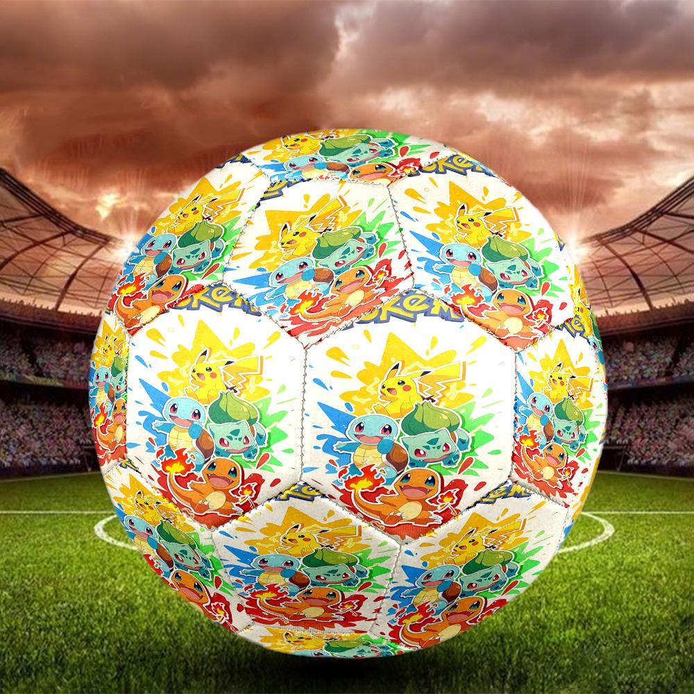 Pokemon Print Size 5 Soccer Ball, Standard Match Football for Sports Game and Team Practice, Ideal Gift for Soccer Fans