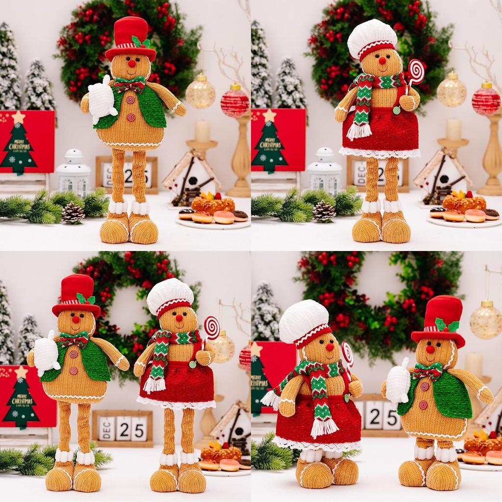 Adorable Gingerbread Man Expandable Doll Perfect For Holiday Christmas Atmosphere Decor