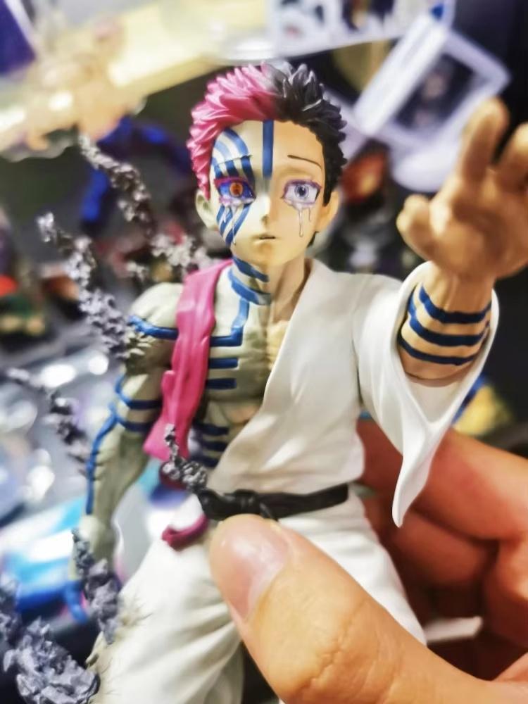 13cm In Stock Demon Slayer Akaza Hakuji Anime Figure Model Doll Action Figurine Pvc Decoration Peripheral Desktop Ornament Toy