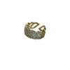 Zirconia Twisted Hollow Index Finger Ring - Chic French Style Jewelry for Women