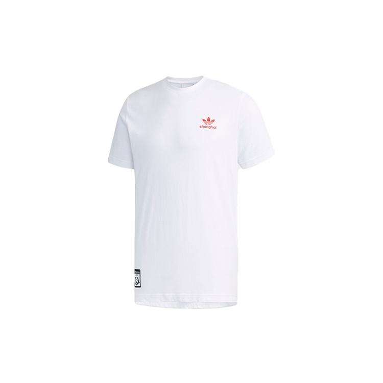 adidas originals KEY CITY SHANGA Casual Sports Round Neck Short Sleeve White Men s FN0947 S