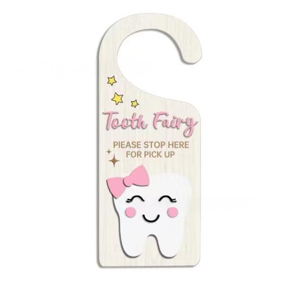 Creative Door Ornament Handle Decoration Basswood Toothbrush Reminder Encourages Dental Care Home
