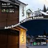 Solar House Number Sign 9-Inch LED Backlight Address Sign Auto On/Off Waterproof Solar LED Number Pendant No-Drill Installation Modern Address Plaque
