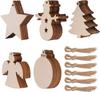 DIY Wooden Christmas Ball Decoration Round Blank Wood Slices Paint Ornament Xmas Tree Hang Pendant Craft Home Decor Baubles Tag