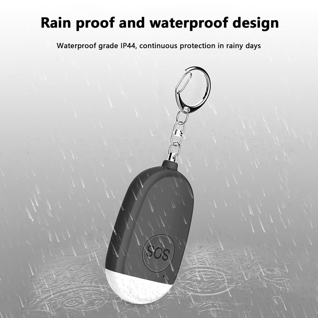 Buy 130dB Selfdefense Alarm Keychain with Emergency LED Flashlight at
