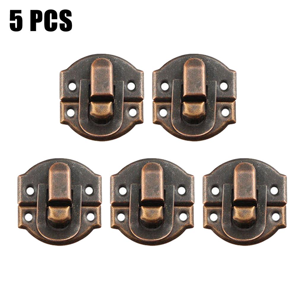 5/12set Jewelry Box Hasp Clasp Suitcase Wood Chest Cabinet Decorative Lock Latch Vintage Case Buckle Lock Decorative Hardware