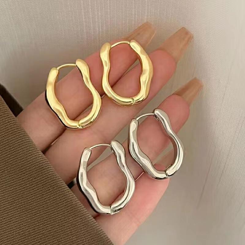 Irregular Geometric Ear Buckle Minimalist Versatile Niche Earrings For Women