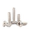 Nickel-Plated Phillips Round Flat Tail Self-Tapping Screw with Pan Head, M2-M6