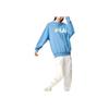 FILA Solid Color Hooded Pullover Sweatshirt With Brand Logo Print Long Sleeve American Style Unisex sweatshirt Blue F51U138296F-BU