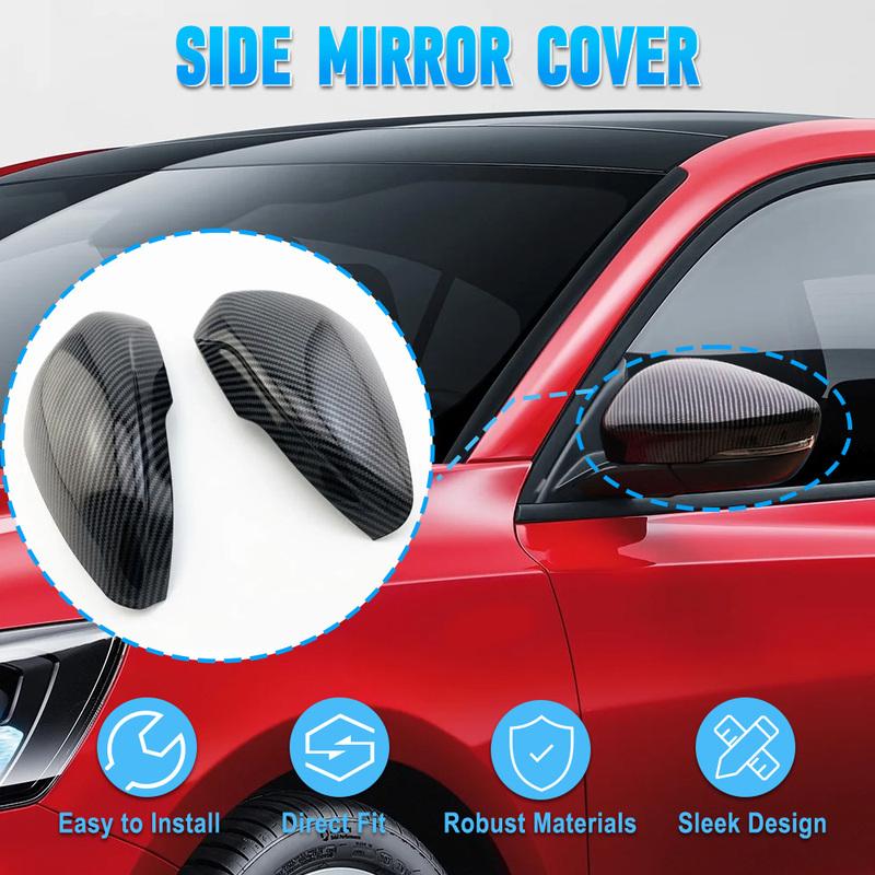 For Ford Focus MK4  - US version Carbon Fiber Pattern Mirror Case Black Side Wing Rearview Mirror Cover Trim LHD