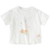 Dave & Bella Girls' Cartoon Print Short Sleeve T-Shirt