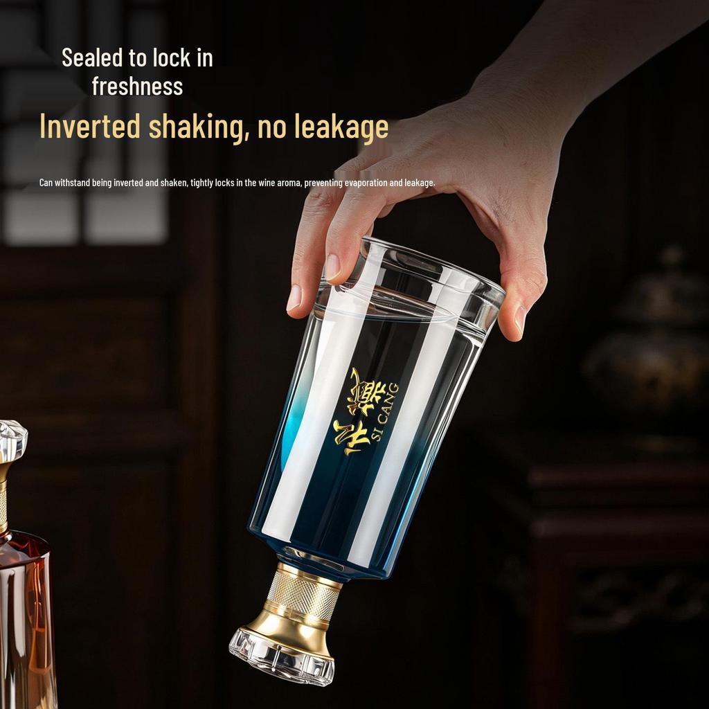 500ml Original Pulp Glass Baijiu Bottle Set - Thickened, Sealed, Empty for Collection