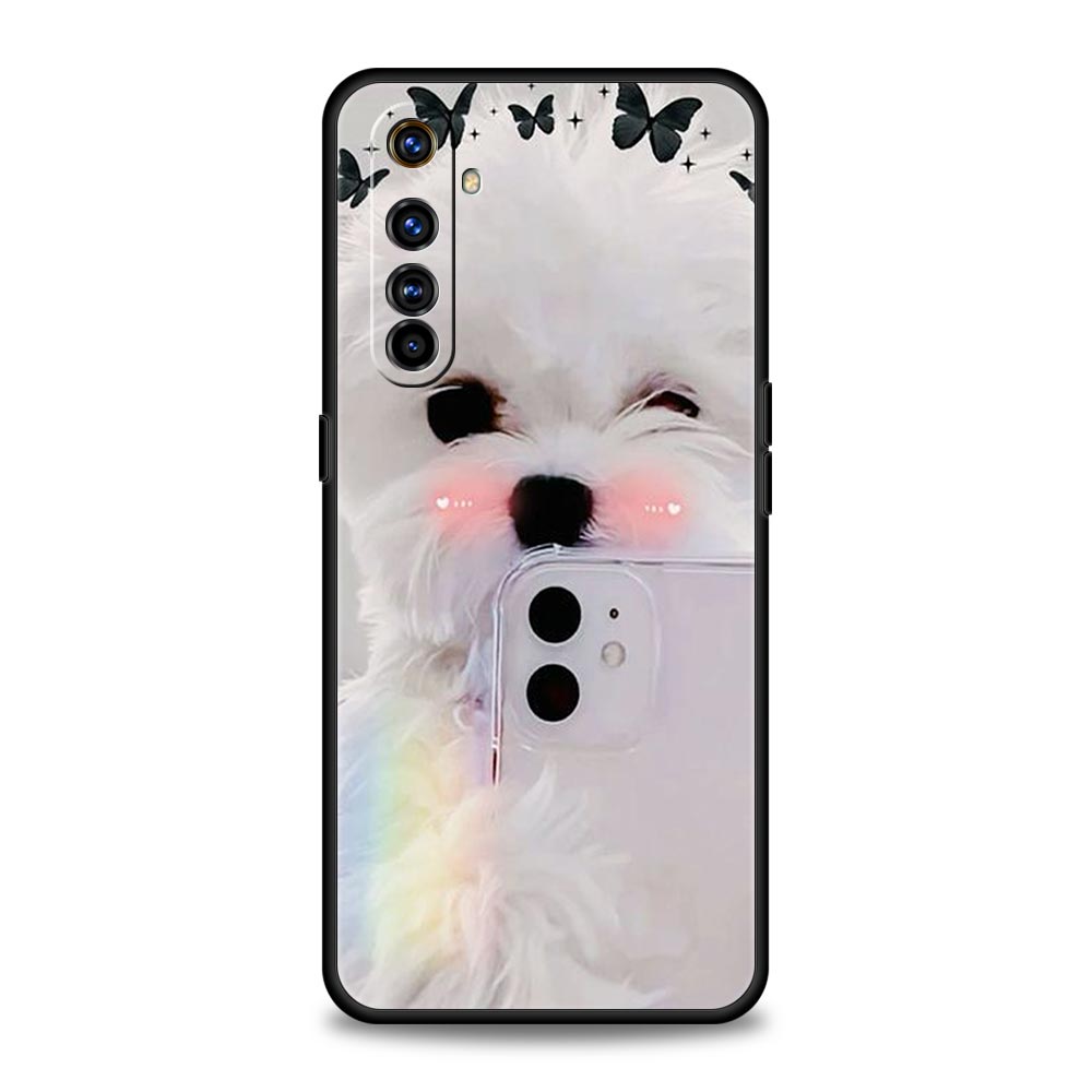 Cute Little Dog Case For Realme C67 C63 C55 C53 C35 C25 C21 GT 2 3 5 6 10 11 12 13 Pro Plus 5G Soft TPU Phone Cover Fundas Capas
