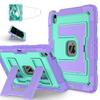 Heavy Duty Shockproof Case for iPad Air 4 Air 5 Air 11 M2 M3 Rugged Protective Cover with Built In Kickstand Crossbody Strap