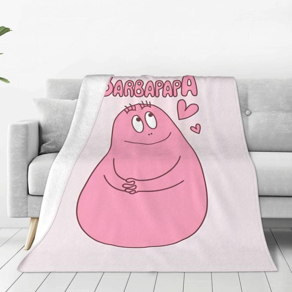 Barbapapa Love Blankets Flannel Funny Warm Throw Blanket for Home Restaurant Spring Autumn