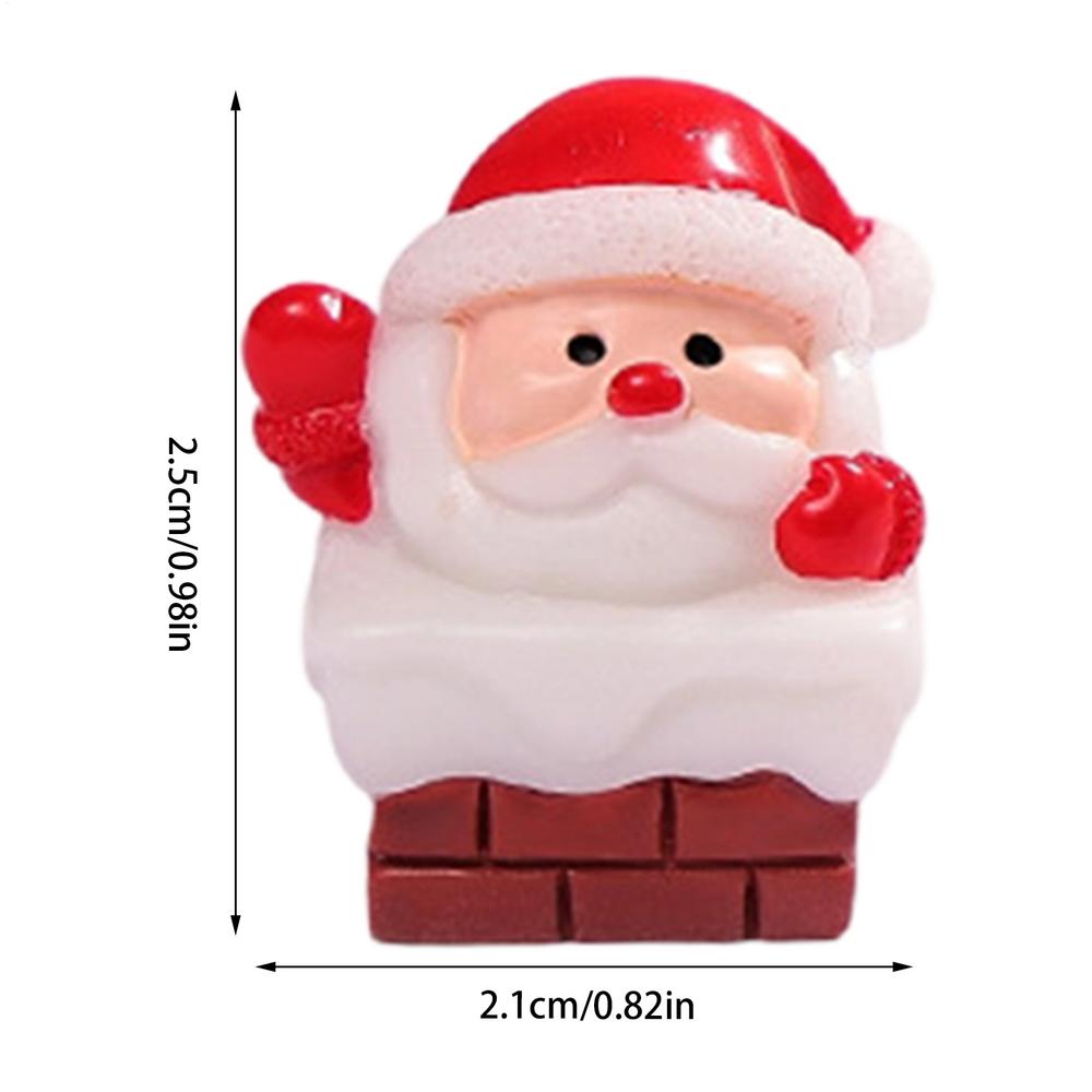 Mini Santa Figure Christmas Miniature Desktop Decor Collectible Santa Claus Ornament For Bedside Shelf Kitchen Dining Table Car