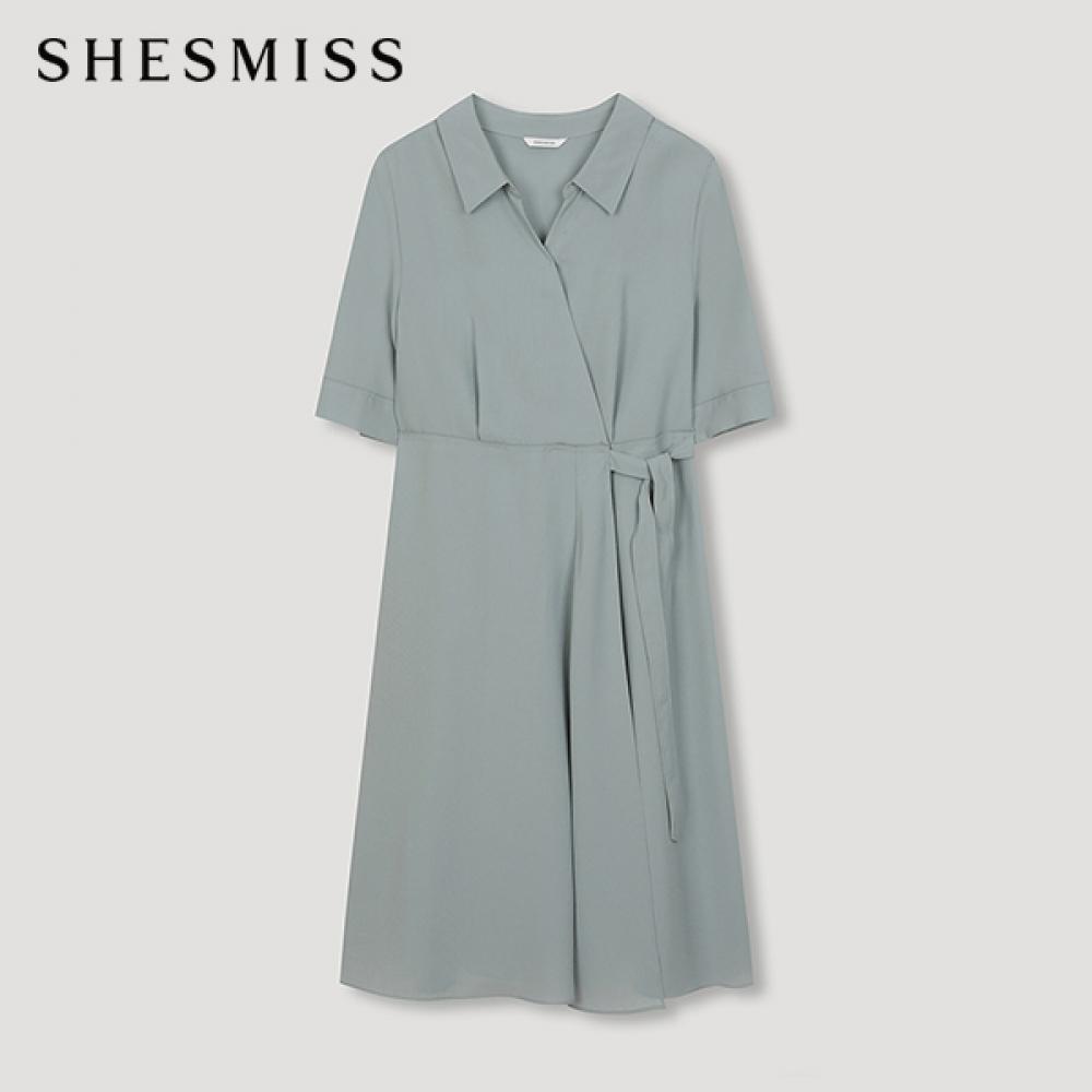 

She S miSS Open Collar Wrap dreSS Swwopn22010 Aq Aqua/55
