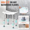 Shower Chair, Adjustable Height Shower Stool with Built-in Handles, Shower Seat for Inside Shower or Tub, Non-Slip Bench Bathtub Stool Seat for