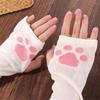 Breathable Kitty Paw Arm Sleeves Fingerless Cat Oversleeve Kawaii Cat Claw Arm Cover  JK