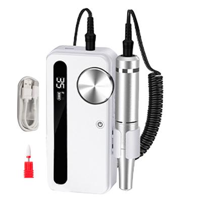 2 In 1 Electric Nail Grinder Portable Rechargeable Professional Wireless Electronic Nail File Efile