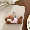 Soft Plush Dachshund Keychain Lovely Puppy Key Holder Pendant Fashion Accessory for Backpacks and Gifts Hanging Solution