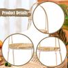 Woven Bamboo Snack Basket Food Display Serving Tray Multipurpose Organizer Portable with Handle