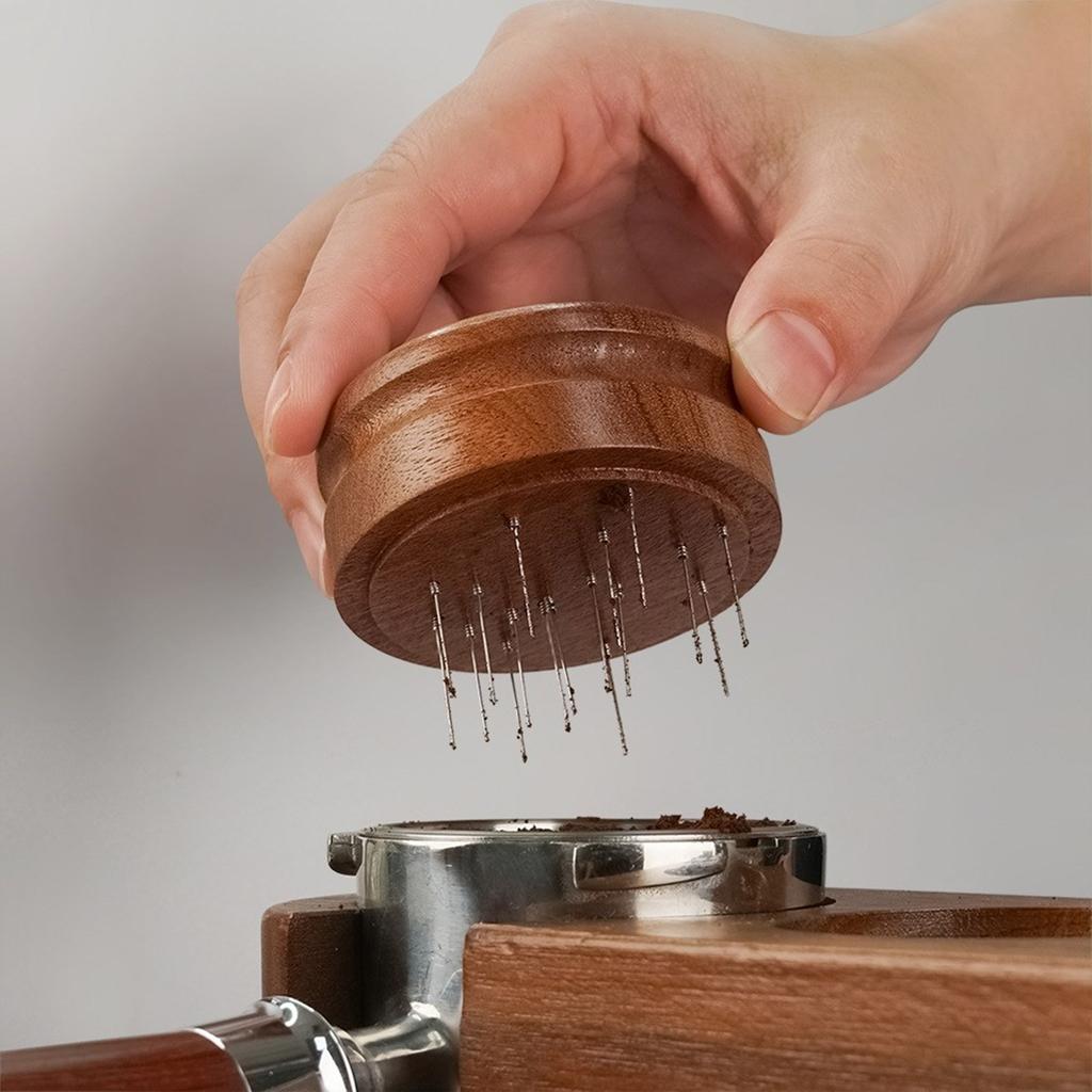 Portable Coffee Distribution Needle Coffee Powder Needle Coffee Distributor Wood Texture Coffee Stirrer Coffee Tool