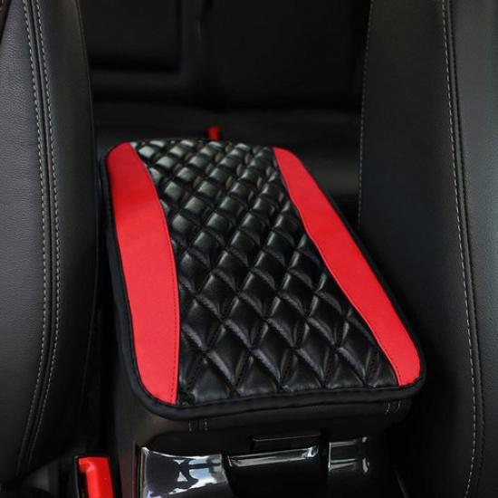 Black&Red Car Central Armrest Box Console Cover Pad For Car Interior Accessories