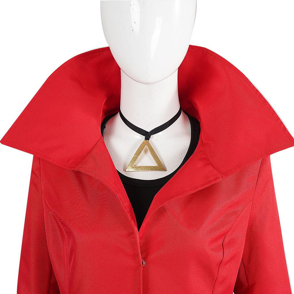 Christmas Coat Where On Earth Is Carmen Sandiego? Red Trench Coat Cosplay Costume, Cross-border Halloween Party Cosplay Outfit
