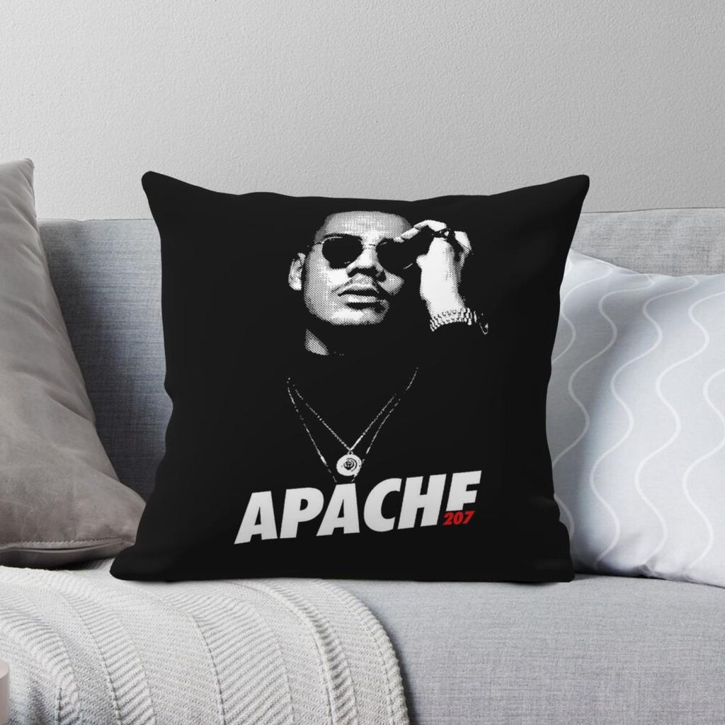 Apache 207 Volkan Yaman Povlak na čtvercový polštářek na váleček Polyester Len Samet Tištěný Zip Dekor Polštářek na pohovku