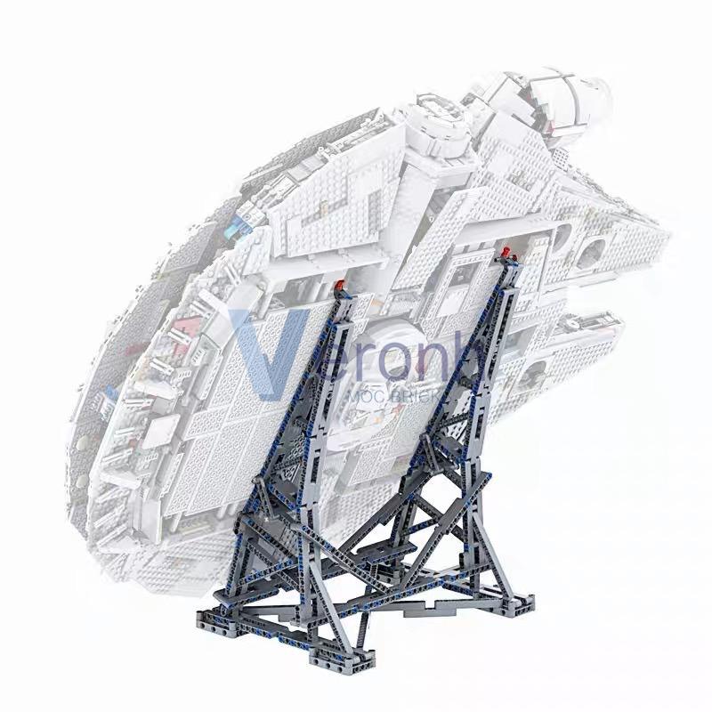 407 Bucăți Blocuri de Construcție Nava Stelară Millennium MOC Suport Vertical de Afișare Compatibil cu Modelul Colecționarului Ultimate Falcon 75192