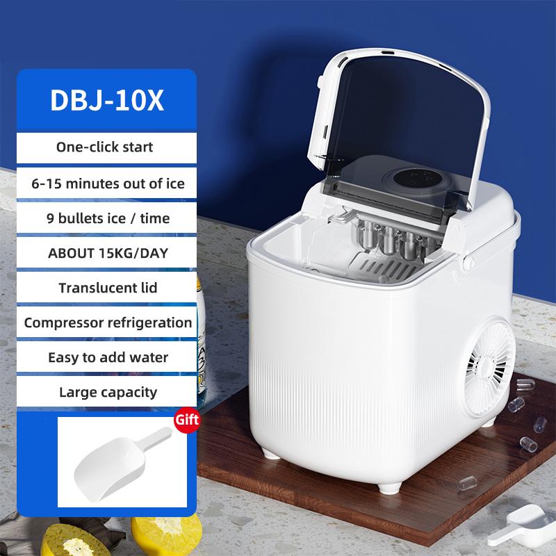 

Автоматический льдогенератор коммерческого назначения 15 кг, бытовая машина для приготовления кубиков льда, небольшая, для общежития, для студентов, интеллектуальная круглая машина для приготовления льда 220 В EU бежевый