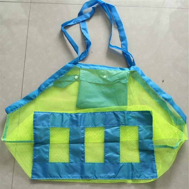 Breathable Beach Bag Mesh Sand Indoor and Outdoor Durable Portable Handbag 1pcs Swimming Sports Toy Storage Bag