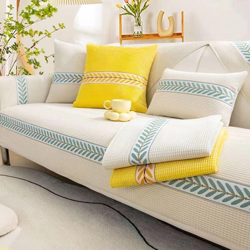 Corn Velvet Sofa Cover New Sofa Cushion All-season Universal Backrest Towel Cover Sofa Cushion Cloth Cushion