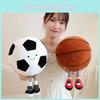 Cute Cartoon Animal Plush Toy Football And Basketball Baby Doll Soft And Cuddly Stuffed Toy For Babies