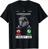 Luckyuan Chimpanzee Is Calling Art Monkey Chimp Ape Animal Novelty T-Shirt