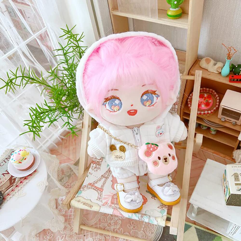 niannyyhouse 20cm Doll Clothes - Bunny Outfit Set: Hoodie, Pants, Dress-up, Cotton Doll Clothes, Plush Toy Clothes