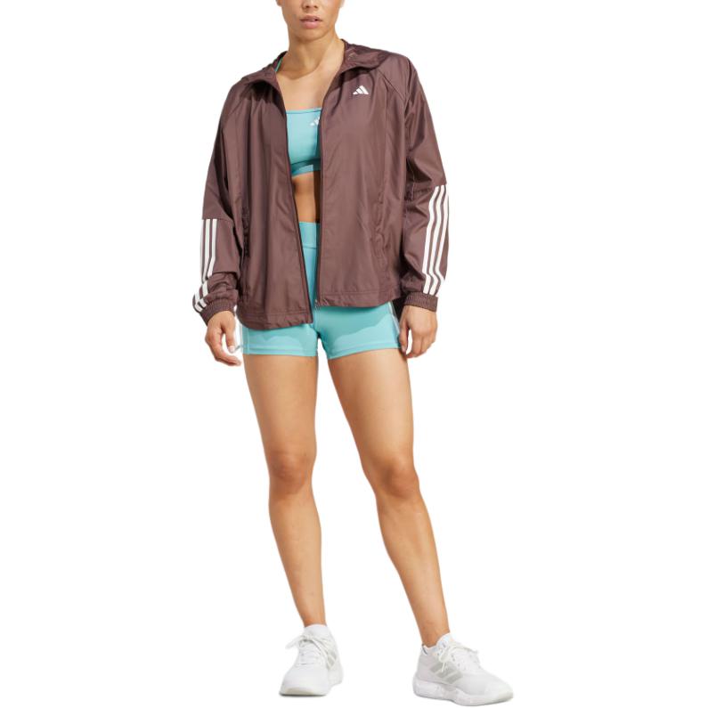 Adidas Chaqueta Cortavientos Wind.Rdy Hyperglam para Mujer Marrón IX3216