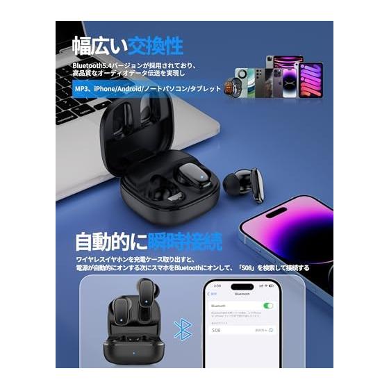 [2025 Upgraded Wireless Earphones] Earphones Bluetooth5.4 ANC Noise Canceling Bluetooth Earphones HiFi Sound Quality Up To 36 Hours of Playback