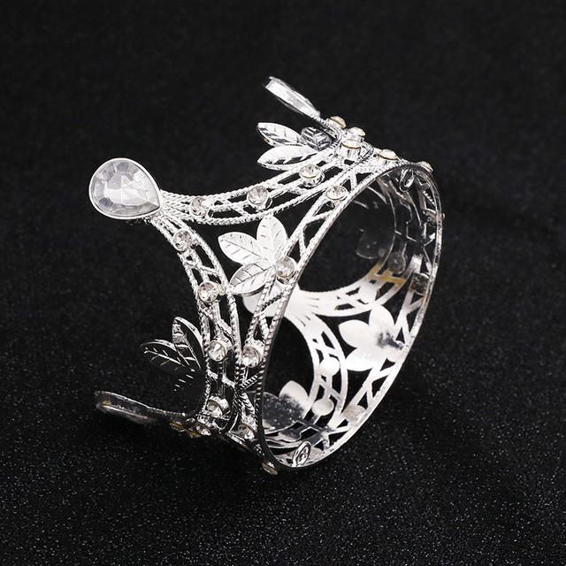 

Круглая металлическая корона, маленькая диадема, детский круг, украшение для выпечки торта на день рождения, украшения, тиары, свадебные украшения для волос, подарок серебряный